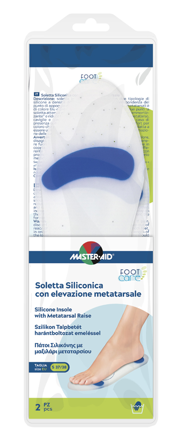 MASTER-AID FOOT CARE SOLETTA SILICONICA SMALL 37-38 EU ELEV METATARSO - Farmacia Rossi2 - Farmacia Rossi 