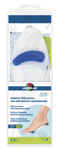 MASTER-AID FOOT CARE SOLETTA SILICONICA LARGE 41-42 EU ELEV METATARSO - Farmacia Rossi2 - Farmacia Rossi 