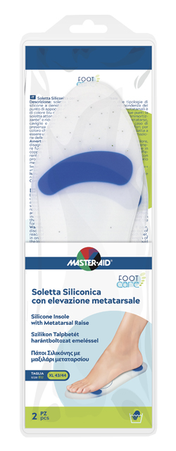 MASTER-AID FOOT CARE SOLETTA SILICONICA XL 43-44 EU ELEV METATARSO - Farmacia Rossi2 - Farmacia Rossi 