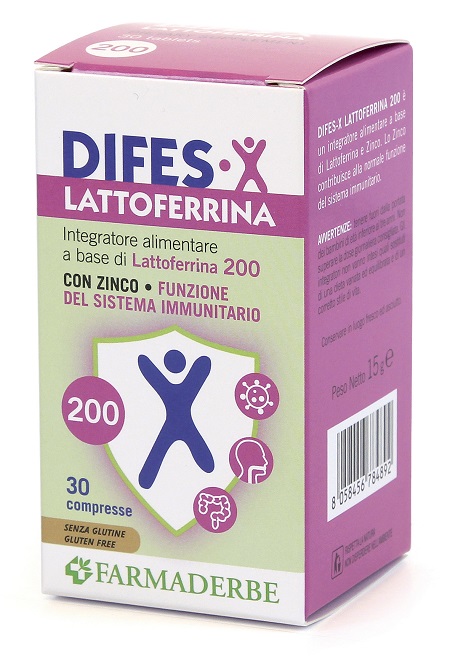 DIFES-X LATTOFERRINA 200 30 COMPRESSE - Farmacia Rossi2 - Farmacia Rossi 