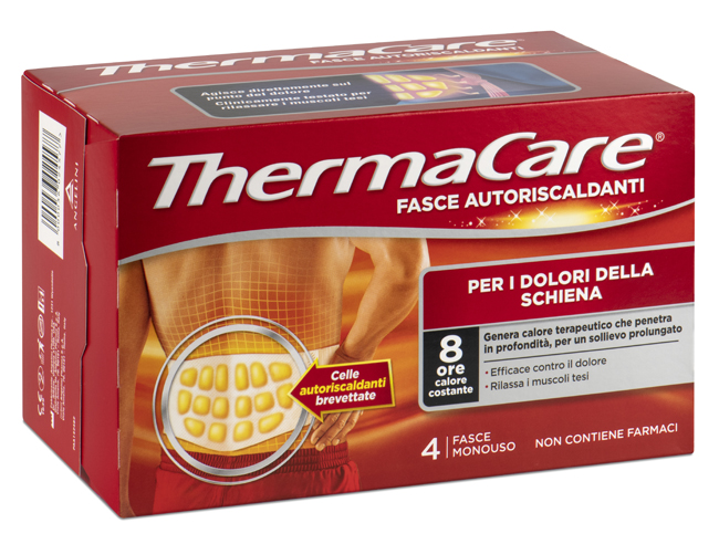 FASCIA AUTORISCALDANTE A CALORE TERAPEUTICO THERMACARE SCHIENA 4 PEZZI - Farmacia Rossi2 - Farmacia Rossi 