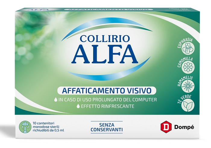 COLLIRIO ALFA AFFATICAMENTO VISIVO 10 PEZZI MONODOSE - Farmacia Rossi2 - Farmacia Rossi 