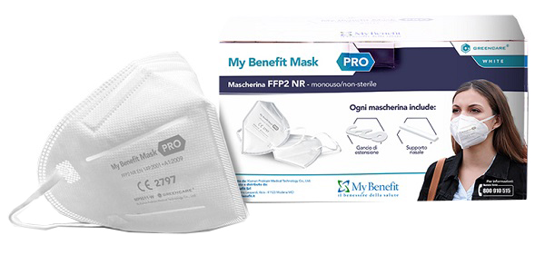 MASCHERINA FFP2 5 STRATI NR GREENCARE MP9011 20 PEZZI - Farmacia Rossi2 - Farmacia Rossi 