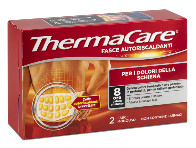 FASCIA AUTORISCALDANTE A CALORE TERAPEUTICO THERMACARE SCHIENA 2 PEZZI - Farmacia Rossi2 - Farmacia Rossi 