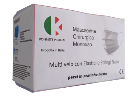 MASCHERINA CHIRURGICA MK 00F TIPO IIR 3 STRATI SMS 50 PEZZI - Farmacia Rossi2 - Farmacia Rossi 