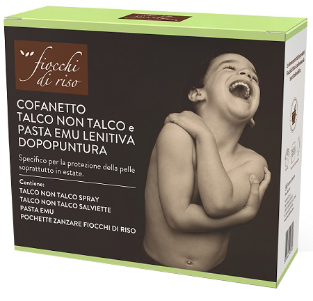 FIOCCHI DI RISO COFANETTO ZANZARE TALCO + PASTA EMU + TALCO NON TALCO SALVIETTE - Farmacia Rossi2 - Farmacia Rossi 