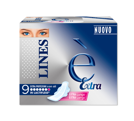 LINES E' EXTRA ASSORBENTI 9 PEZZI - Farmacia Rossi2 - Farmacia Rossi 