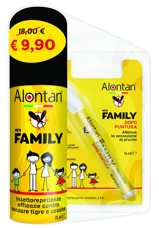 BI PACK NEO FAMILY SPRAY 75 ML + AFTERBITE DOPO PUNTURA 14 ML - Farmacia Rossi2 - Farmacia Rossi 