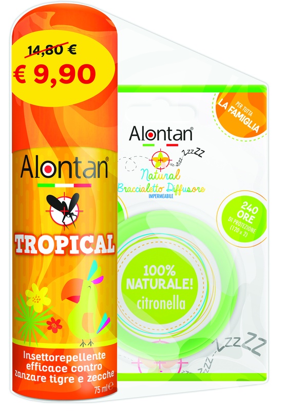 BI PACK TROPICAL SPRAY 75 ML + BRACCIALETTO DIFFUSORE - Farmacia Rossi2 - Farmacia Rossi 