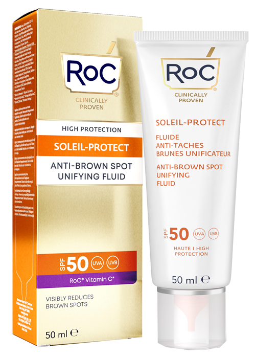 ROC FLUIDO SOLARE VISO SPF 50+ ANTIMACCHIE BRUNE  50 ML - Farmacia Rossi2 - Farmacia Rossi 