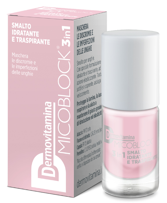 DERMOVITAMINA MICOBLOCK 3IN1 SMALTO IDRATANTE E TRASPIRANTE ROSA CHIARO 5 ML - Farmacia Rossi2 - Farmacia Rossi 