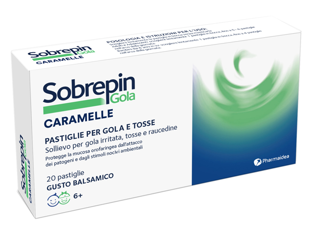 SOBREPIN GOLA CARAMELLE 20 PASTIGLIE GUSTO BALSAMICO - Farmacia Rossi2 - Farmacia Rossi 