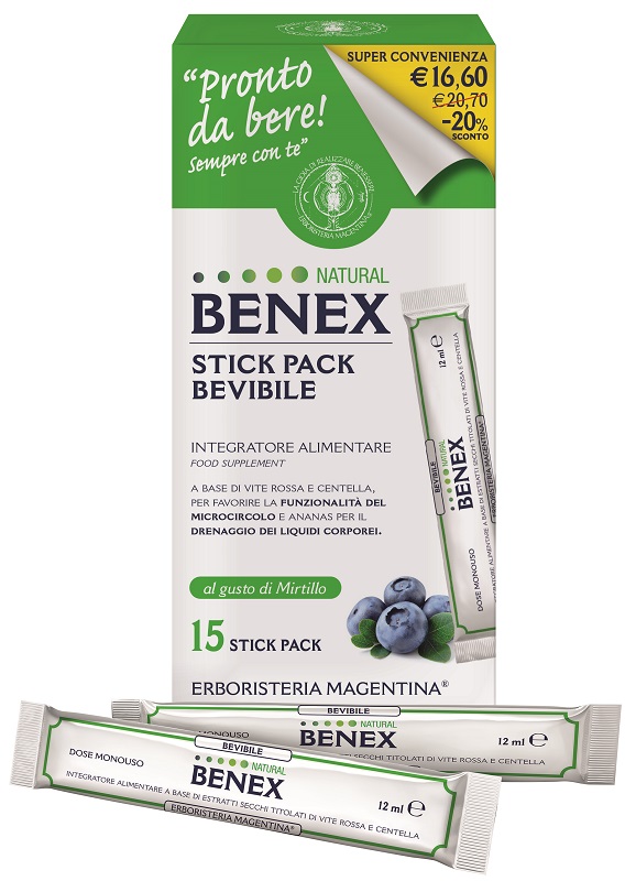 BENEX BEVIBILE 15 STICK DA 12 ML TAGLIO PREZZO - Farmacia Rossi2 - Farmacia Rossi 