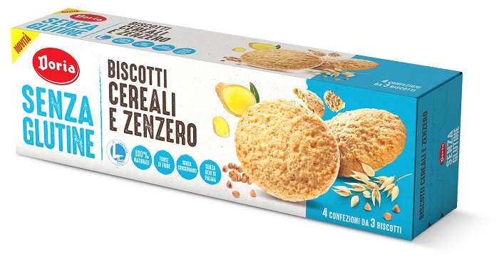 DORIA BISCOTTI CEREALI-ZENZERO 4X37,5 G - Farmacia Rossi2 - Farmacia Rossi 