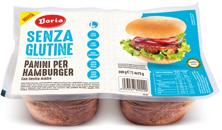 DORIA PANINI HAMBURGER 4X50 G - Farmacia Rossi2 - Farmacia Rossi 