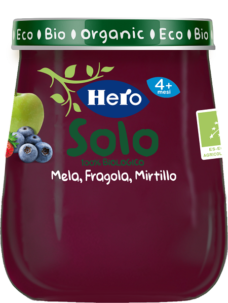 HERO BABY SOLO OMOGENEIZZATO MELA FRAGOLA MIRTILLO 120 G - Farmacia Rossi2 - Farmacia Rossi 