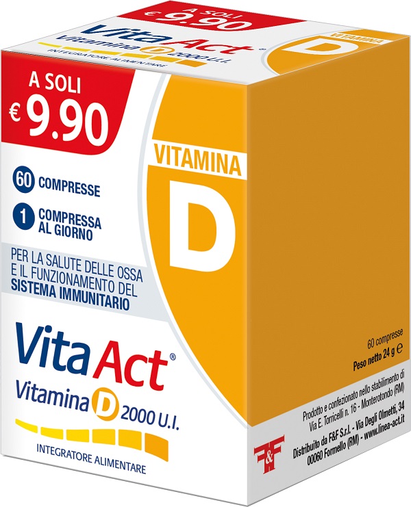 VITAMINA D ACT 2000UI 60 COMPRESSE - Farmacia Rossi2 - Farmacia Rossi 