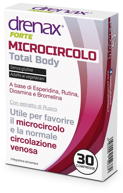 DRENAX FORTE MICROCIRCOLO TOTAL BODY 30 COMPRESSE - Farmacia Rossi2 - Farmacia Rossi 