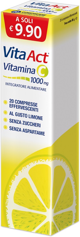 VITAMINA C ACT 1000 20 COMPRESSE EFFERVESCENTI - Farmacia Rossi2 - Farmacia Rossi 