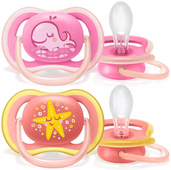 AVENT ULTRA AIR SUCCHIETTO BALENA/STELLA FEMMINA 6-18 MESI 2 PEZZI - Farmacia Rossi2 - Farmacia Rossi 
