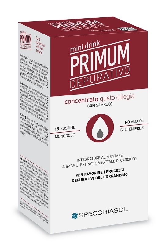PRIMUM DEPURATIVO MINIDRINK CILIEGIA 15 STICK DA 10 ML - Farmacia Rossi2 - Farmacia Rossi 