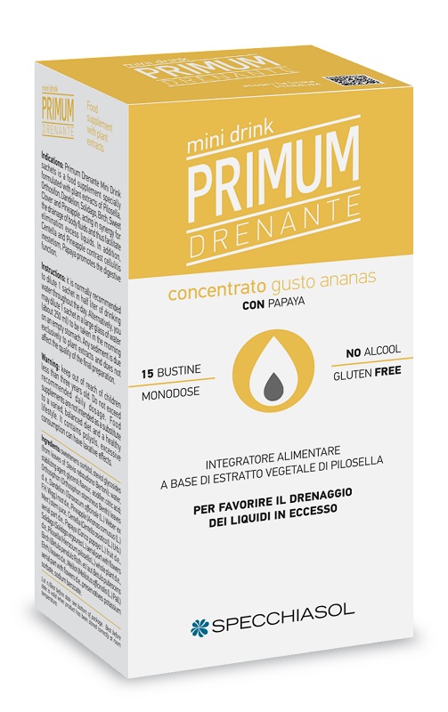 PRIMUM DRENANTE MINIDRINK ANANAS 15 STICK DA 10 ML - Farmacia Rossi2 - Farmacia Rossi 