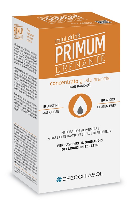 PRIMUM DRENANTE MINIDRINK ARANCIA 15 STICK DA 10 ML - Farmacia Rossi2 - Farmacia Rossi 