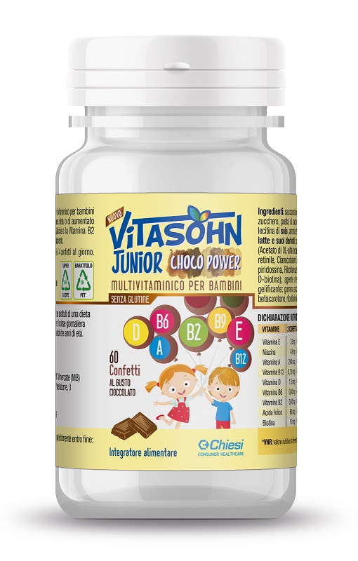 VITASOHN JUNIOR CHOCO POWER 60 CONFETTI - Farmacia Rossi2 - Farmacia Rossi 
