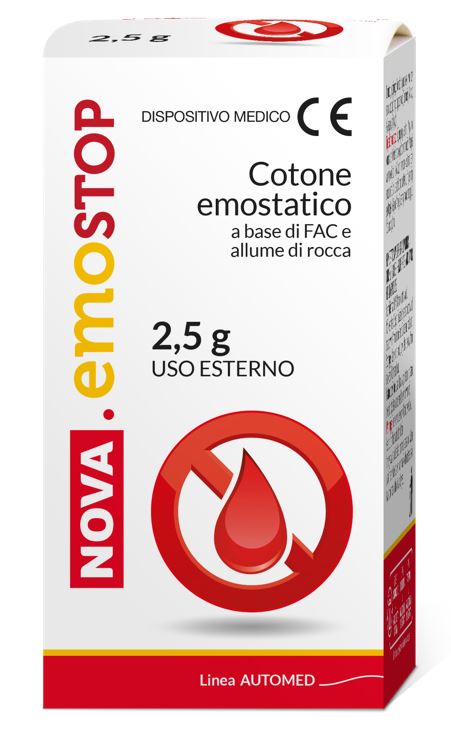 COTONE EMOSTATICO NOVA EMOSTOP 2,5 G - Farmacia Rossi2 - Farmacia Rossi 