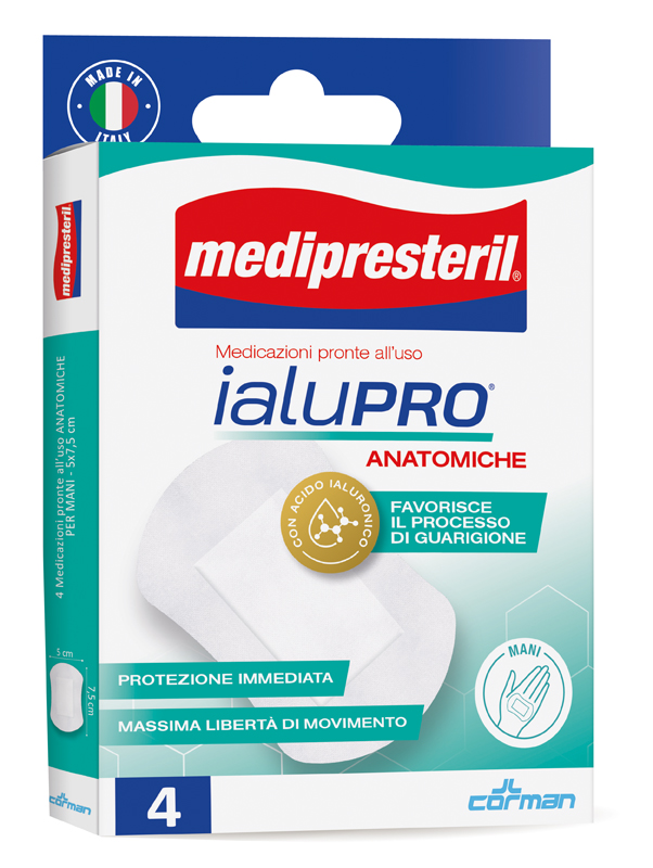 MEDIPRESTERIL IALUPRO MANI 5X7,5 CM 4 PEZZI - Farmacia Rossi2 - Farmacia Rossi 