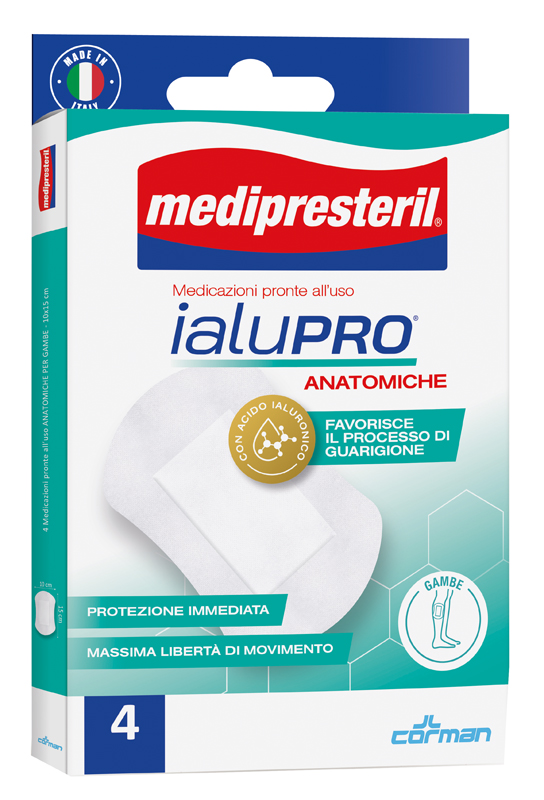 MEDIPRESTERIL IALUPRO GAMBE 10X15 CM 4 PEZZI - Farmacia Rossi2 - Farmacia Rossi 