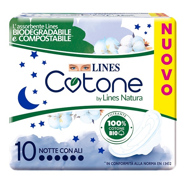 LINES COTONE BIO ULTRA NOTTE 8+2 PEZZI - Farmacia Rossi2 - Farmacia Rossi 