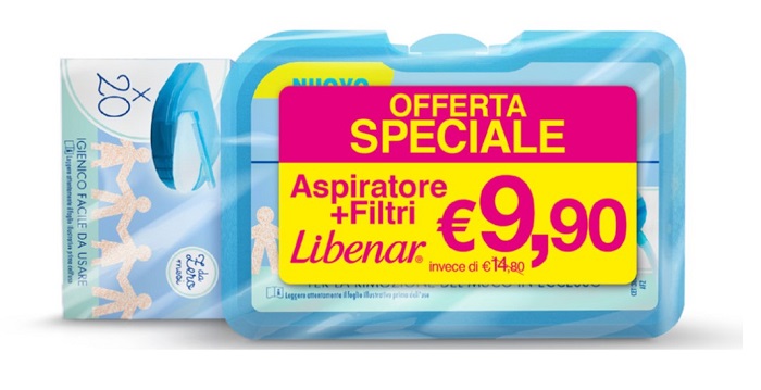 LIBENAR BIPACCO ASPIRATORE SOFT + 25 FILTRI - Farmacia Rossi2 - Farmacia Rossi 