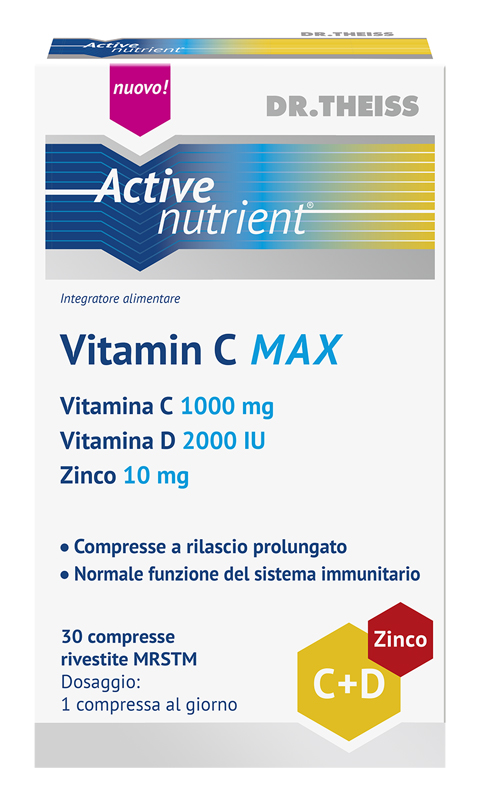 THEISS ACTIVE NUTRIENT VITAMIN C MAX 30 COMPRESSE - Farmacia Rossi2 - Farmacia Rossi 