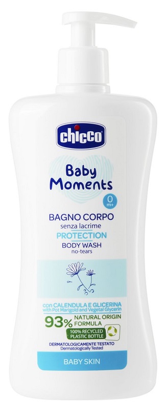 CHICCO BABY MOMENTS BAGNO CORPO SENZA LACRIME PROTECTION 500 ML - Farmacia Rossi2 - Farmacia Rossi 