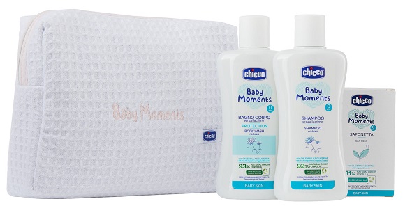 CHICCO BABY MOMENTS BEAUTY BAG W ZIP ROSA BAGNOSCHIUMA PELLI DELICATE 200 ML + SHAMPOO PELLI DELICATE 200 ML + SAPONE SOLIDO PELLI DELICATE 100 G - Farmacia Rossi2 - Farmacia Rossi 