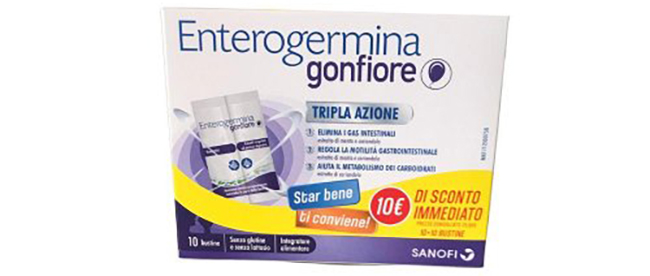 ENTEROGERMINA GONFIORE 10 + 10 BUSTINE - Farmacia Rossi2 - Farmacia Rossi 