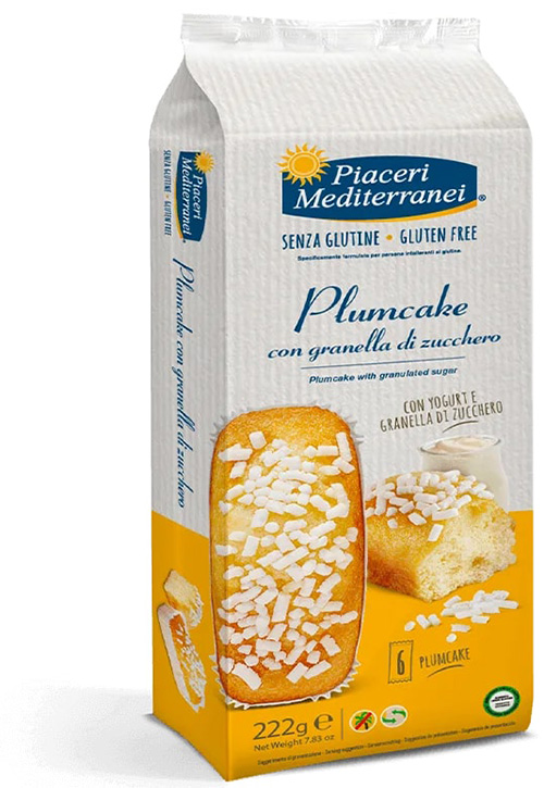 PIACERI MEDITERRANEI PLUMCAKE GRANELLA ZUCCHERO 6 PEZZI 37 G - Farmacia Rossi2 - Farmacia Rossi 
