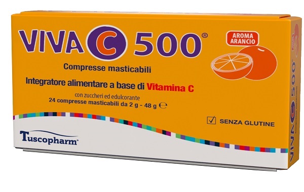 VIVA C 500 24 COMPRESSE MASTICABILI - Farmacia Rossi2 - Farmacia Rossi 