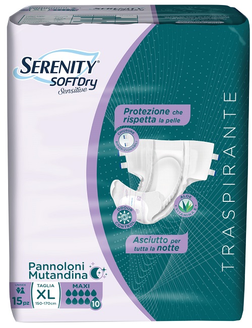 PANNOLONE MUTANDINA SERENITY SD SENSITIVE MAXI XL 15 PEZZI - Farmacia Rossi2 - Farmacia Rossi 
