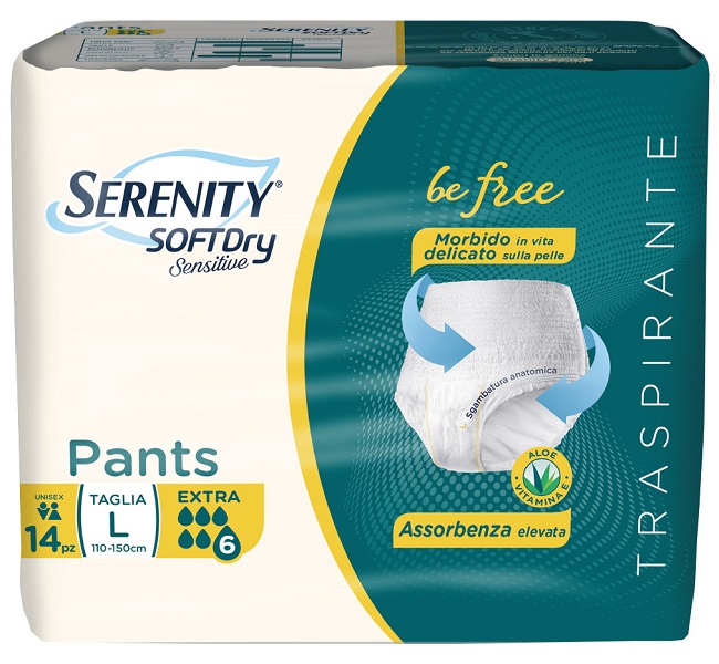 SERENITY PANTS SD SENSITIVE BE FREE EXTRA L 14 PEZZI - Farmacia Rossi2 - Farmacia Rossi 