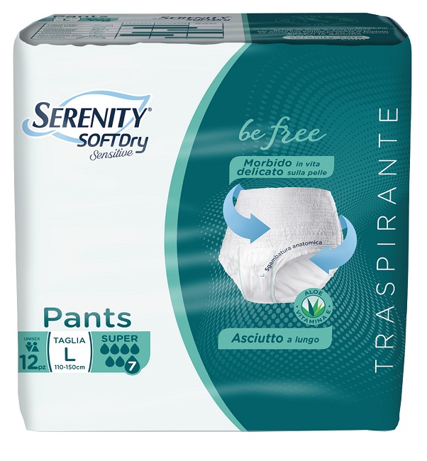 SERENITY PANTS SD SENSITIVE BE FREE SUPER L 12 PEZZI - Farmacia Rossi2 - Farmacia Rossi 