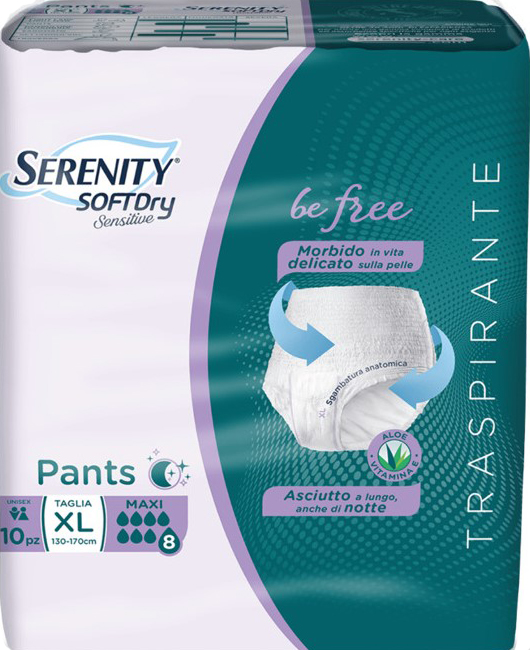 SERENITY PANTS SD SENSITIVE BE FREE MAXI XL 10 PEZZI - Farmacia Rossi2 - Farmacia Rossi 