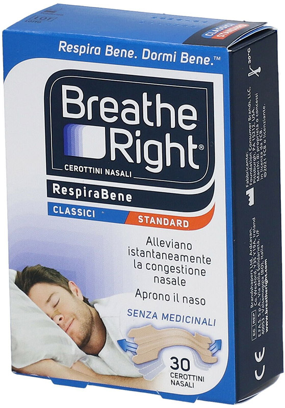 CEROTTI NASALI BREATH RIGHT CLASSICI 30 PEZZI - Farmacia Rossi2 - Farmacia Rossi 