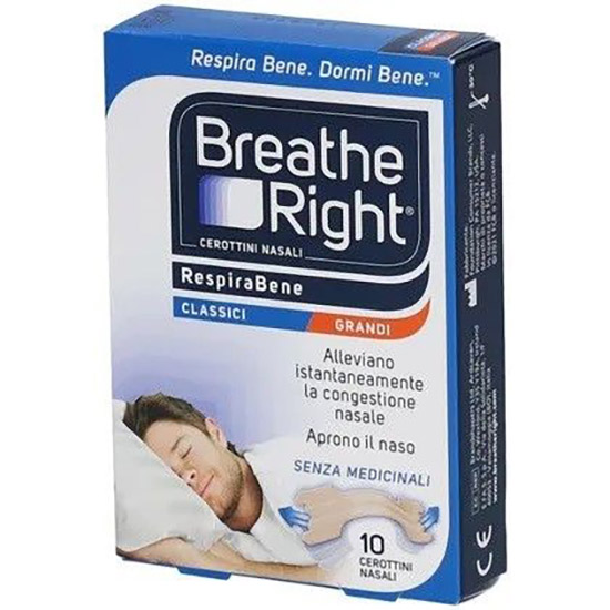 CEROTTI NASALI BREATH RIGHT CLASSICI GRANDI 10 PEZZI - Farmacia Rossi2 - Farmacia Rossi 