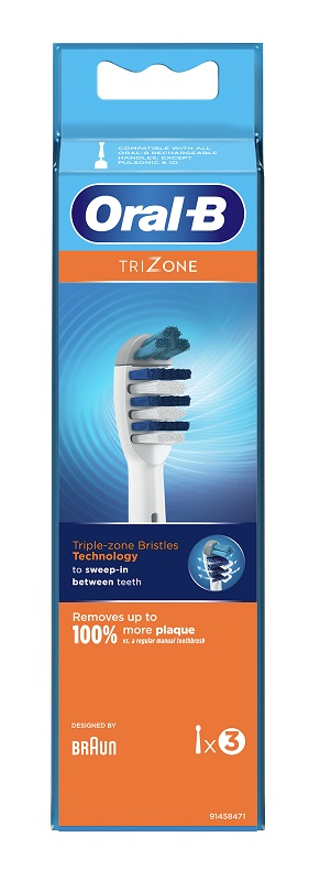 ORALB TRIZONE EB30 TESTINE PER SPAZZOLINO ELETTRICO 3 PEZZI - Farmacia Rossi2 - Farmacia Rossi 