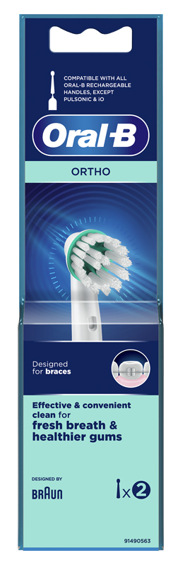 ORALB ORTHO OD17 TESTINA PER SPAZZOLINO ELETTRICO 2 PEZZI - Farmacia Rossi2 - Farmacia Rossi 