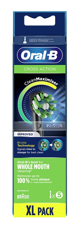 ORALB CROSS ACTION BLACK EB50 TESTINE PER SPAZZOLINO ELETTRICO 5 PEZZI - Farmacia Rossi2 - Farmacia Rossi 