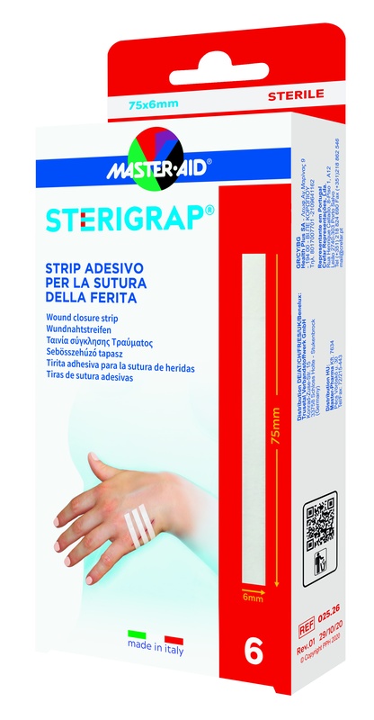 MASTER-AID STERIGRAP STRIP ADESIVO SUTURA FERITE 75X6 MM 6 PEZZI - Farmacia Rossi2 - Farmacia Rossi 