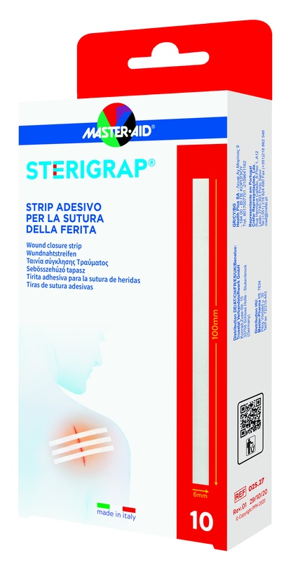 MASTER-AID STERIGRAP STRIP ADESIVO SUTURA FERITE 100X6 MM 10 PEZZI - Farmacia Rossi2 - Farmacia Rossi 